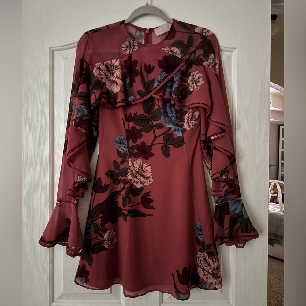 Keepsake Floral Ruffle Dress